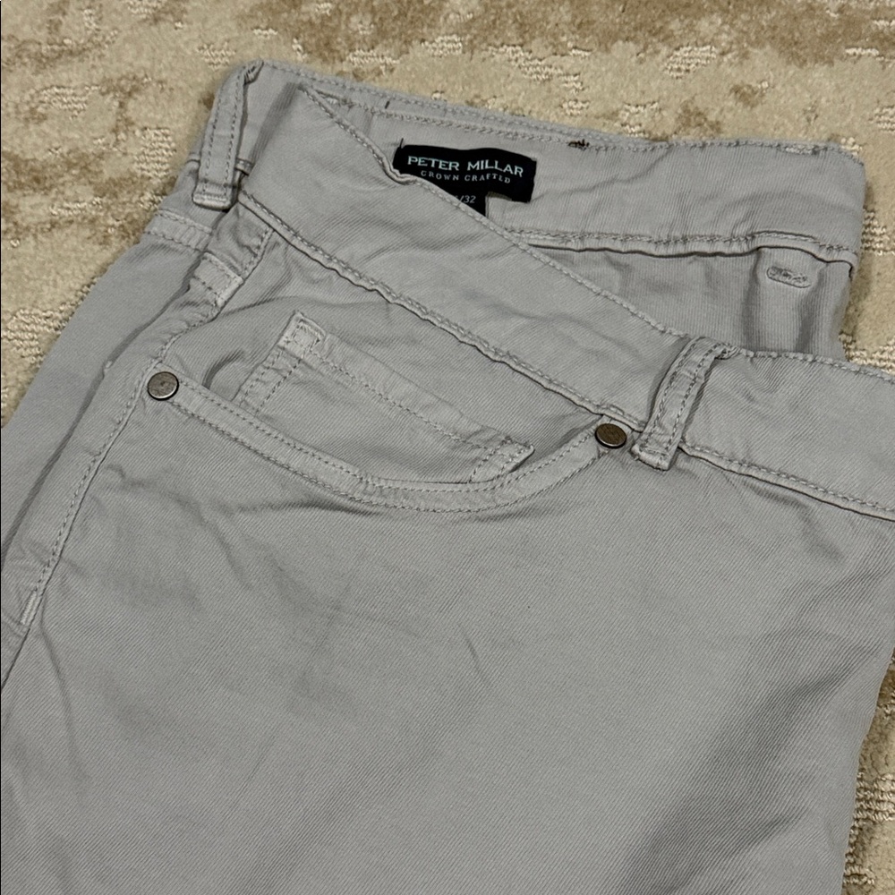 Peter Millar Wayfare 5 pocket in platinum gray- 36/32